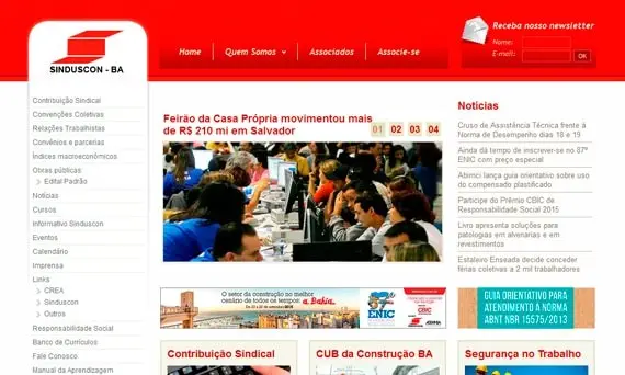 Novo site do Sinduscon – BA